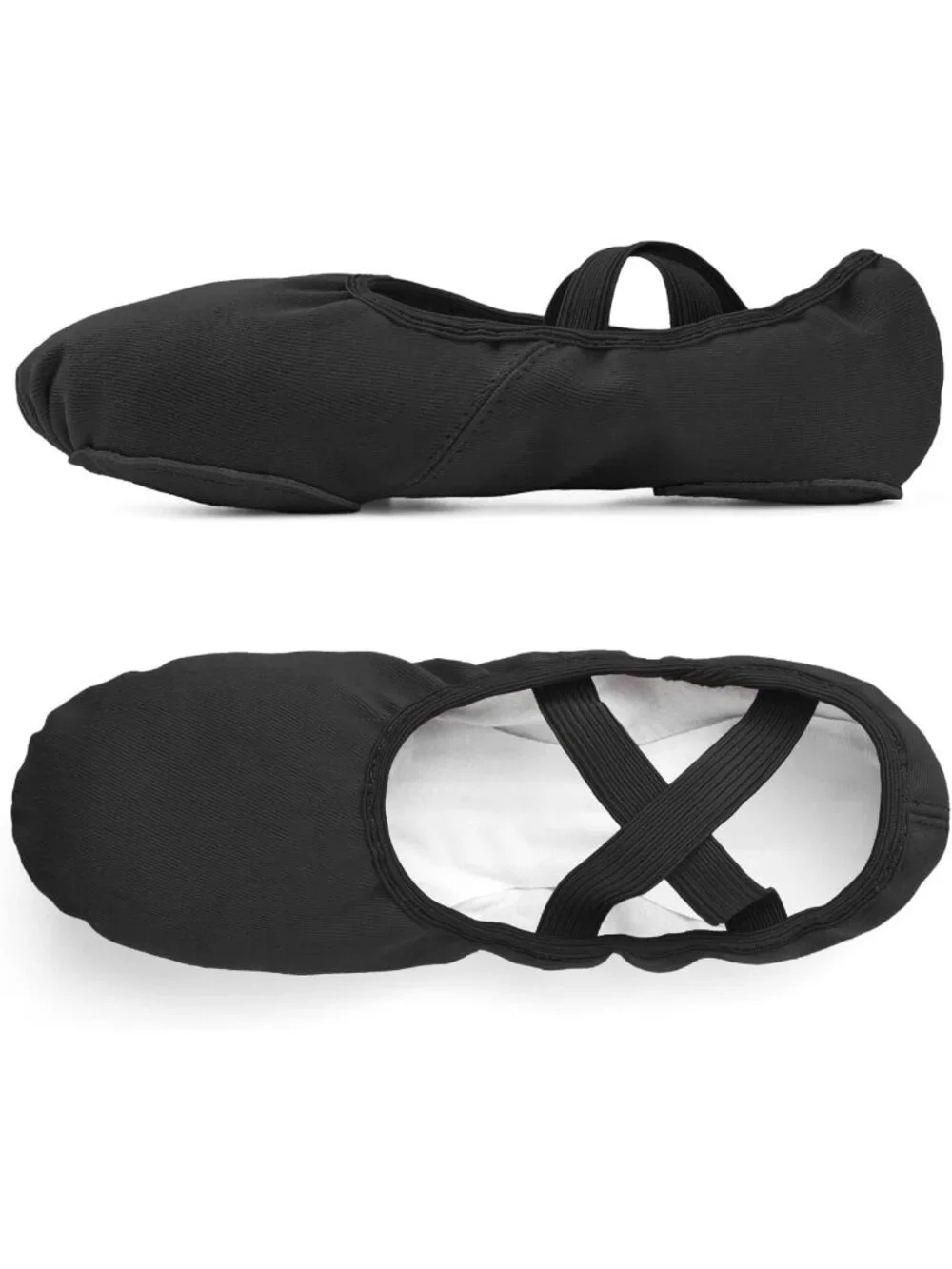 Stretchy Canvas Ballet Shoes for Women - Split Sole Dance & Yoga Footwear